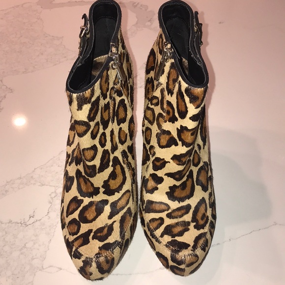 Sam Edelman leopard fur boots heels 8 - Picture 4 of 9